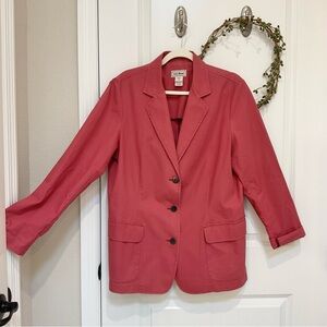 L.L. Bean Vintage Classic Twill Blazer Size 14, EUC